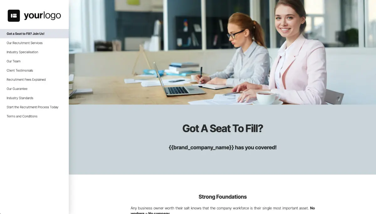 Staffing Agency Quote Template - Pre-Written Intro and Services Section