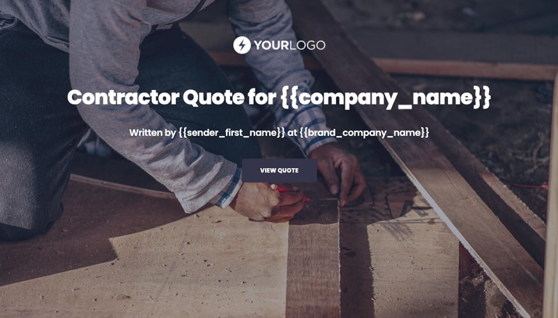 Contractor Quote Template Slide 1