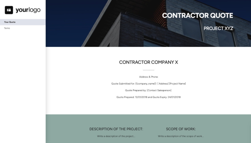 Contractor Quote Template Slide 2