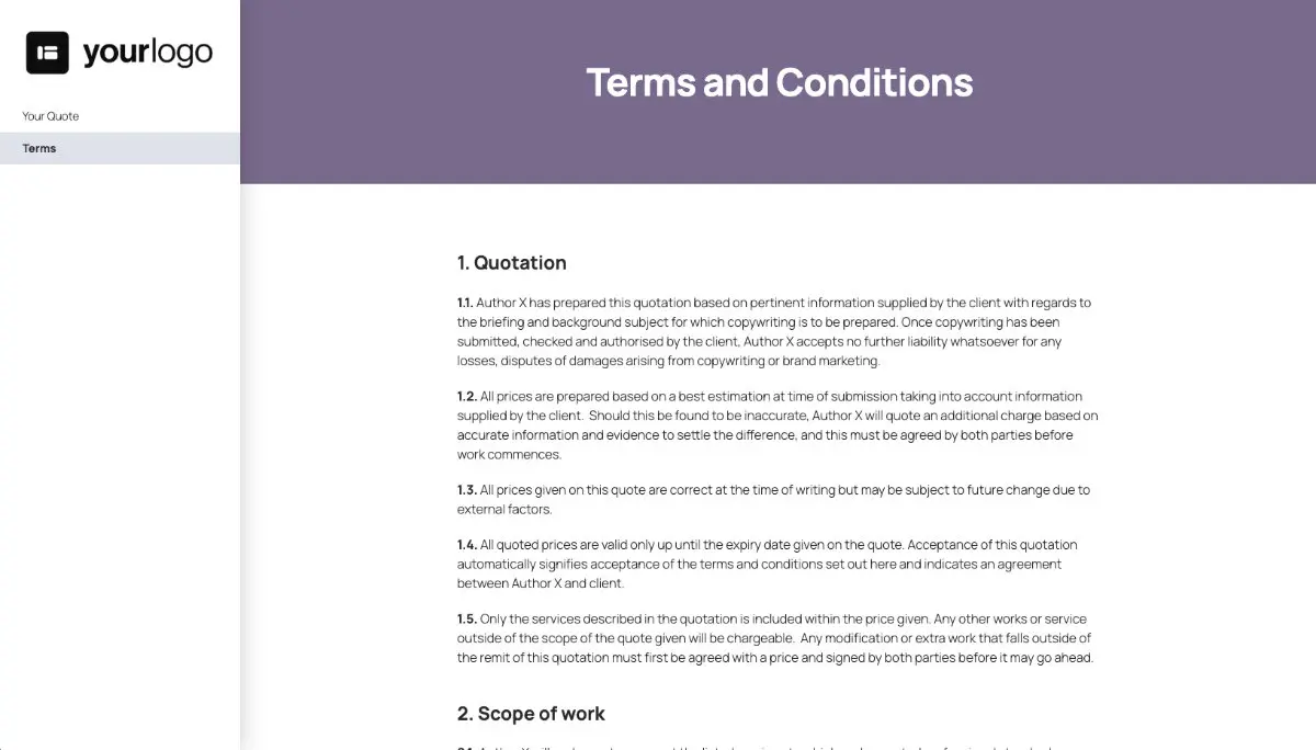 Copywriter Quote Template Slide 5