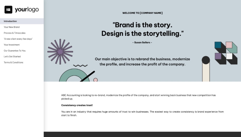 Brand Design Quote Template Slide 2