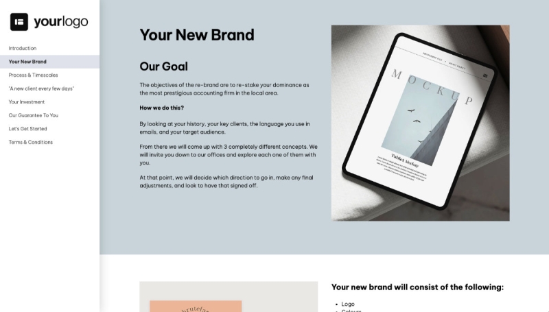 Brand Design Quote Template Slide 3