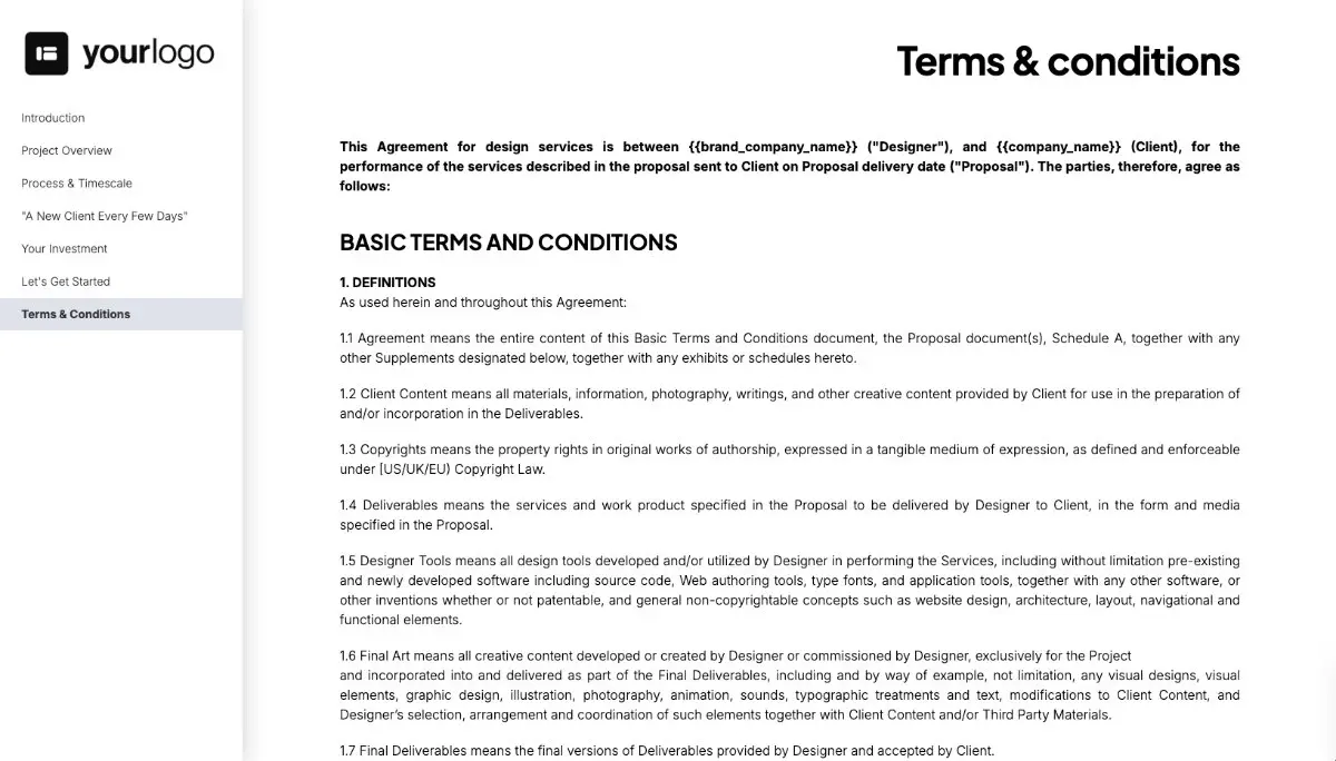 Rebrand Quote Template - Pre-Written Contract