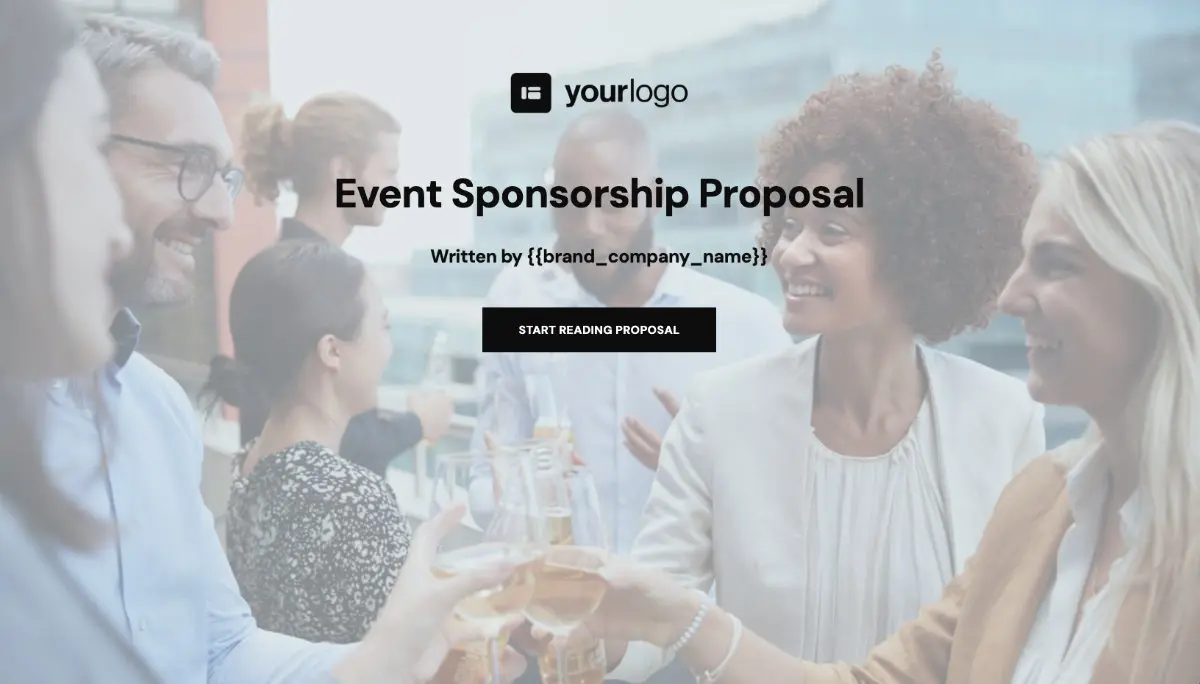 Event Sponsorship Quote Template - Visually Stunning Cover