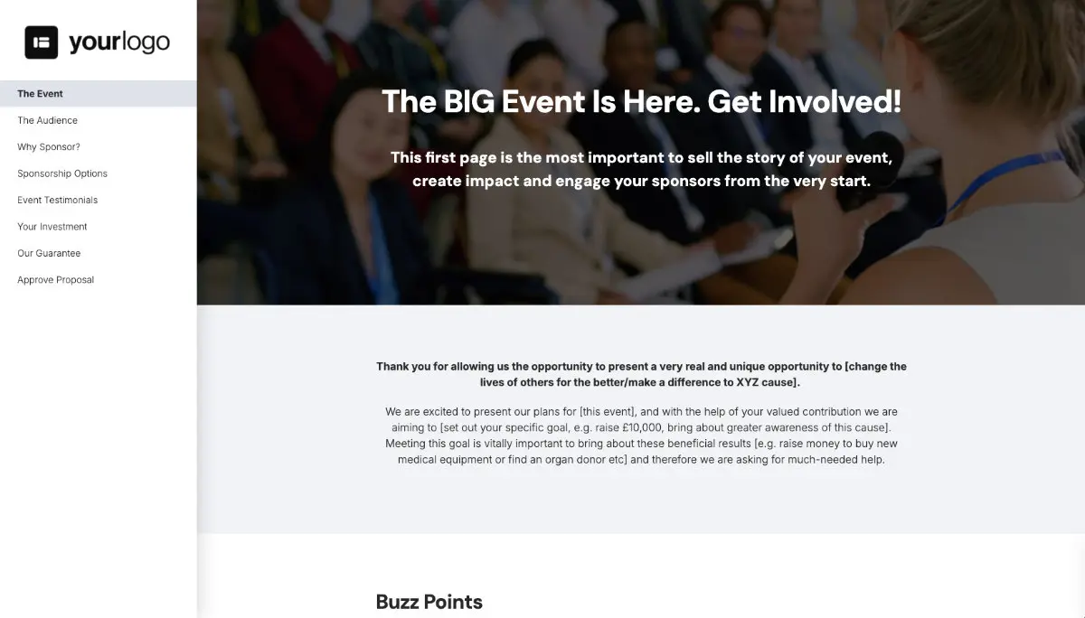 Event Sponsorship Quote Template Slide 2