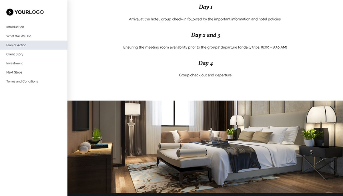 Hotel Groups Quote Template - Processes and Timelines