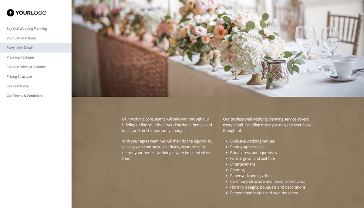 Wedding Planner Quote Template - Process and Timescales