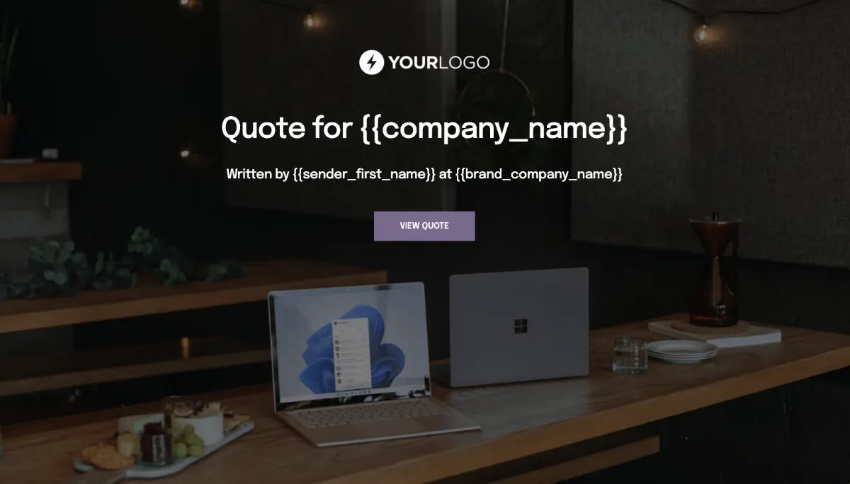 General Quote Template - Visually Stunning Cover