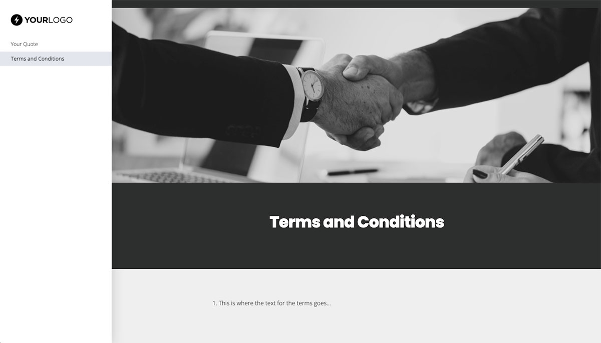 General Quote Template - Simple Terms and Conditions