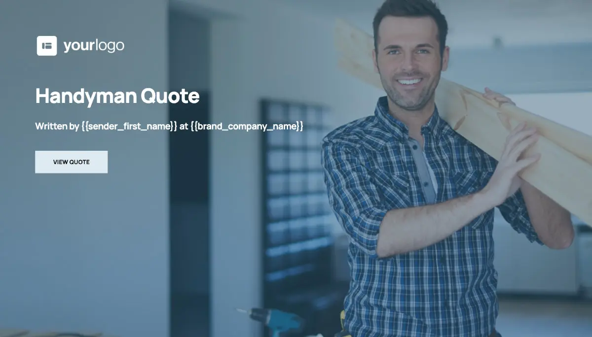 Handyman Quote Template Slide 1