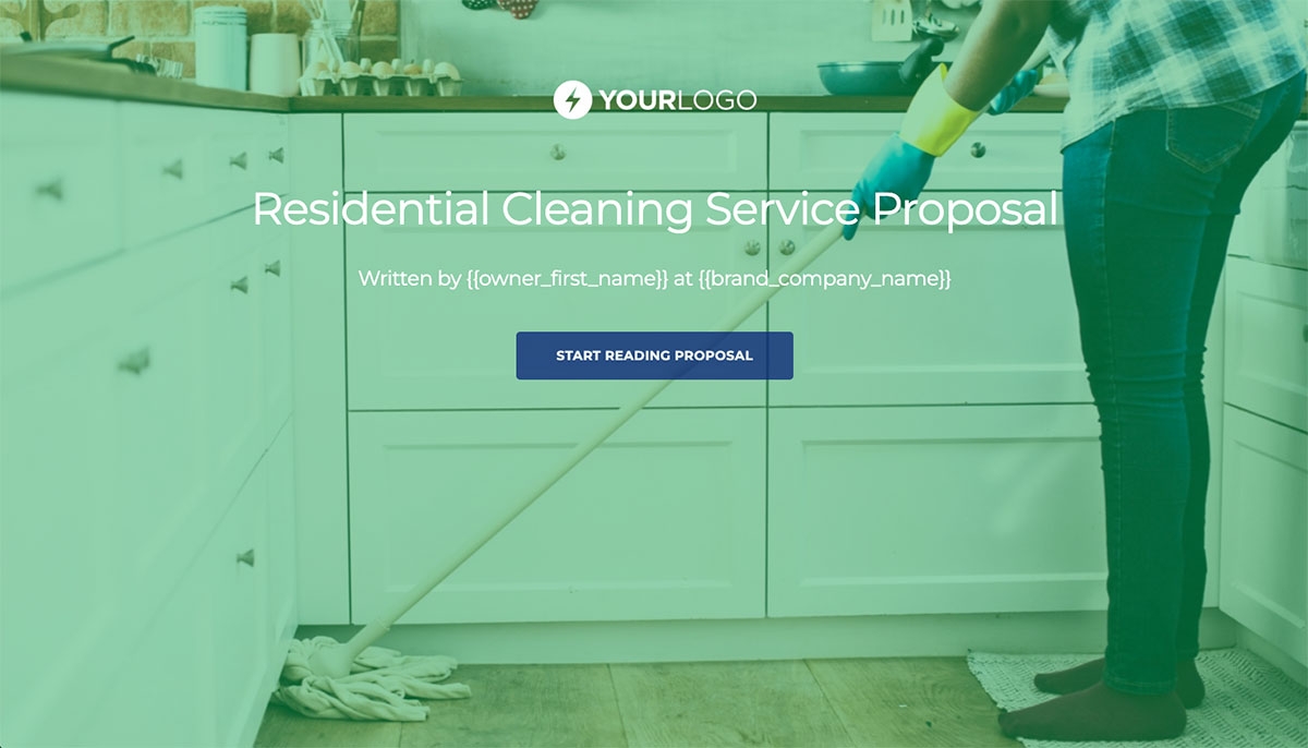 Cleaning Service Quote Template - Visually Stunning Cover