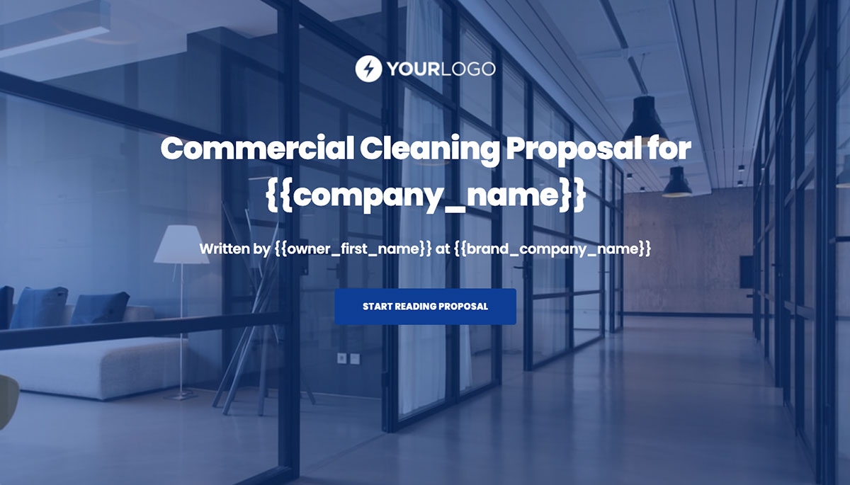 Commercial Cleaning Quote Template - Visually Attractive Cover