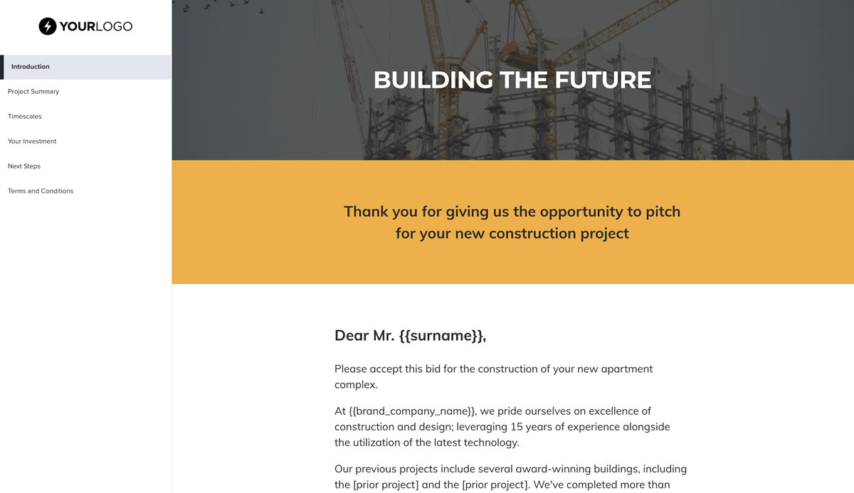 Construction Work Quote Template Slide 2