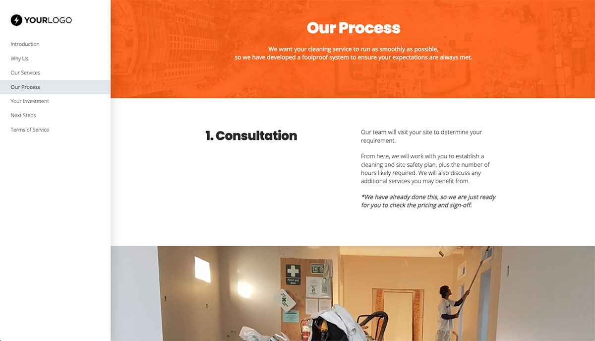 Post Construction Cleaning Quote Template - Process and Timescales