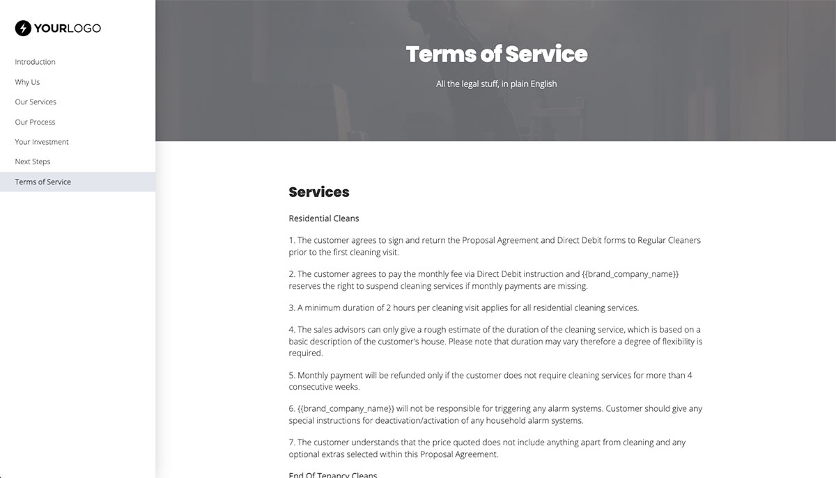 Post Construction Cleaning Quote Template - Pre-Written Contract