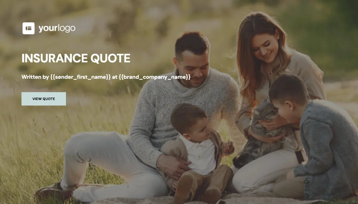 Insurance Quote Template - Visually Stunning Cover
