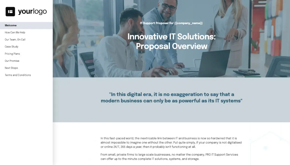 IT Support Services Quote Template Slide 2