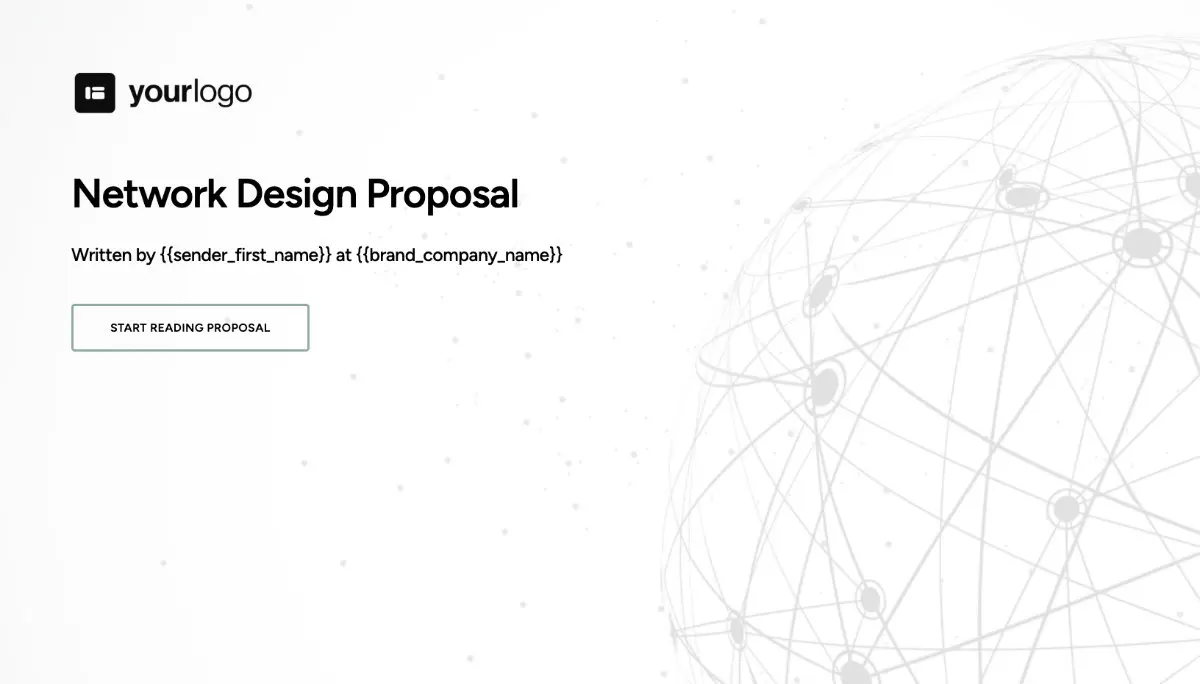 Network Design Quote Template - Visually Attractive Cover