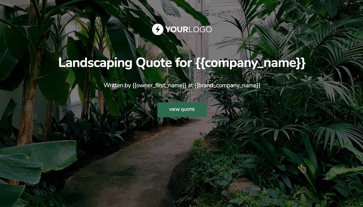 Landscaping Quote Template - Visually Stunning Cover