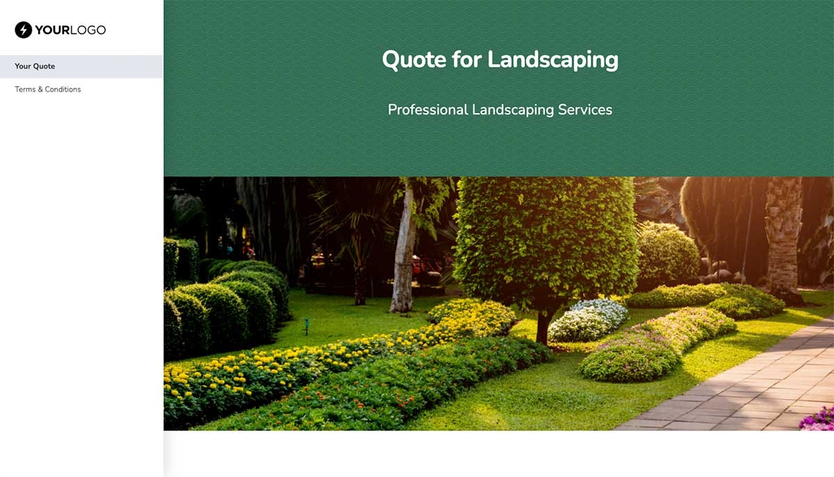 Free Landscaping Quote Template Better Proposals