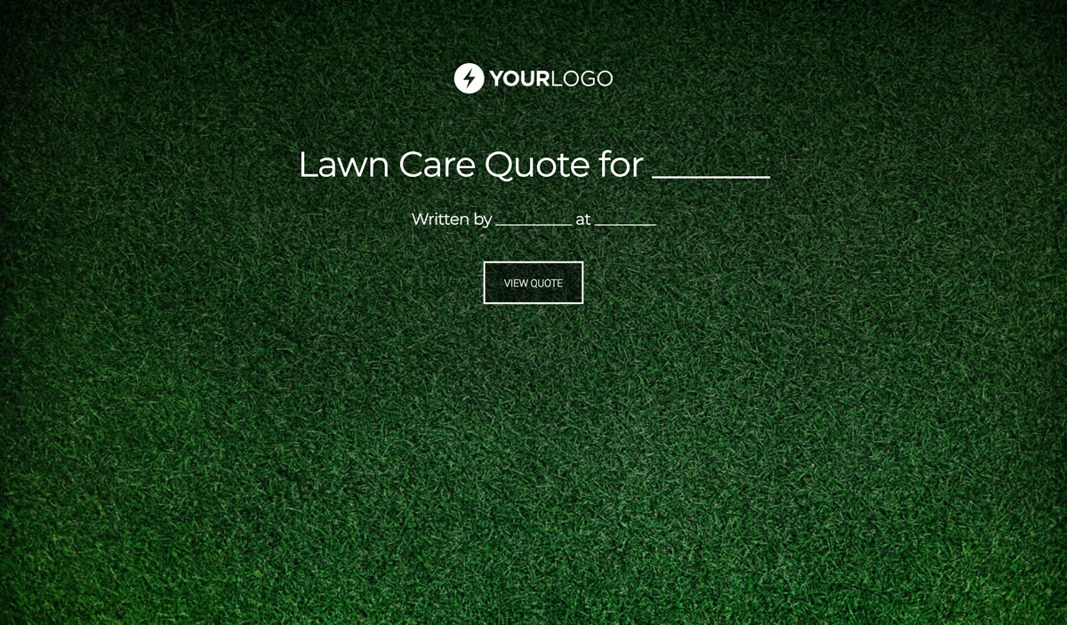 Lawn Care Proposal Template