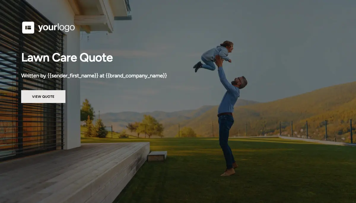 Lawn Care Quote Template Slide 1