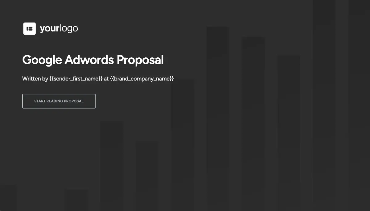 Google Adwords Quote Template - Visually Stunning Cover