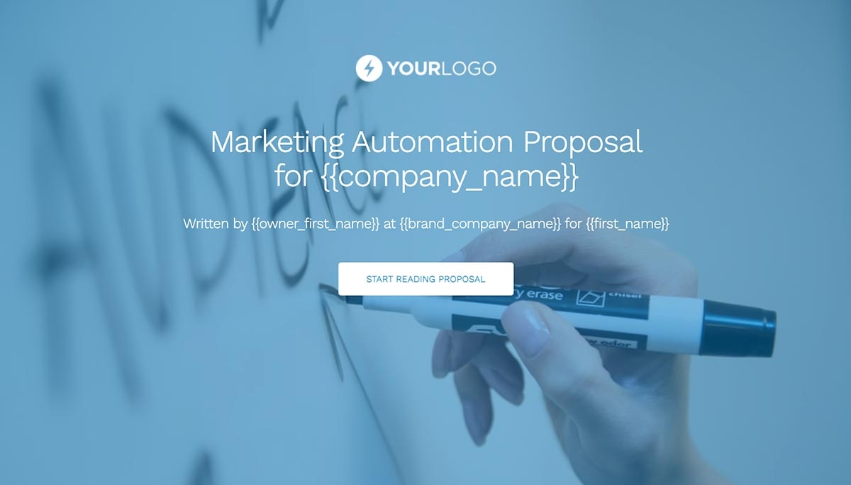 Marketing Automation Quote Template - Visually Stunning Cover