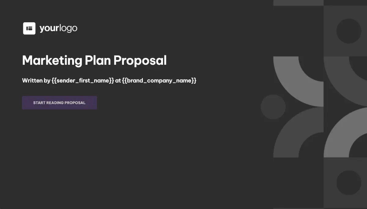Marketing Plan Quote Template - Stunning Cover