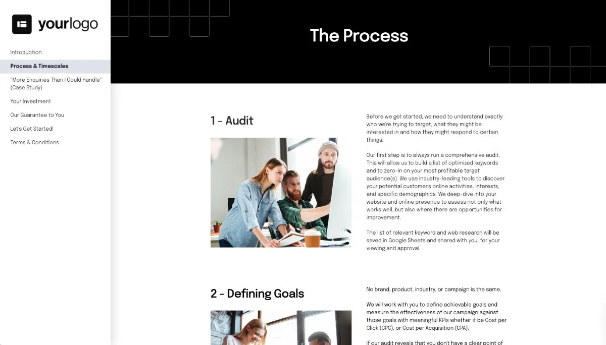 PPC Quote Template - Process and Timescales