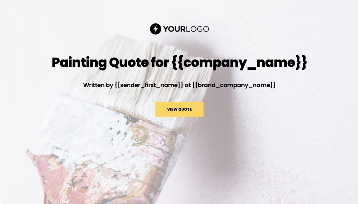 Painter and Decorator Quote Template - Visually Stunning Cover