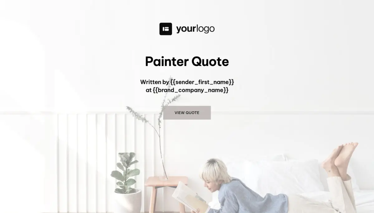 Painter and Decorator Quote Template Slide 1
