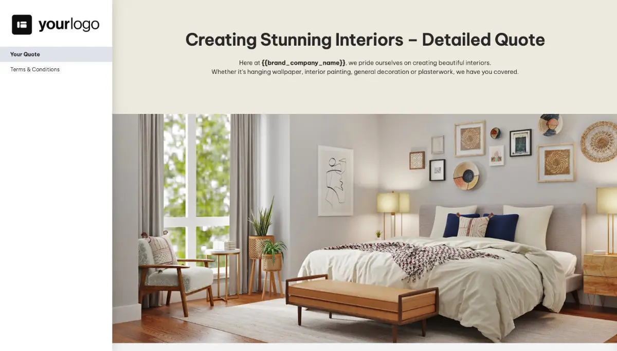 Painter and Decorator Quote Template - Cover Letter