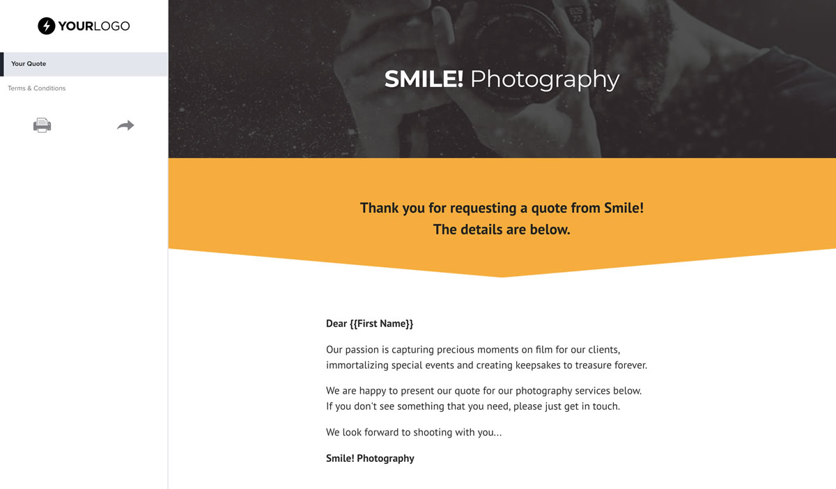 - Proposals Quote Template Free Photography Better