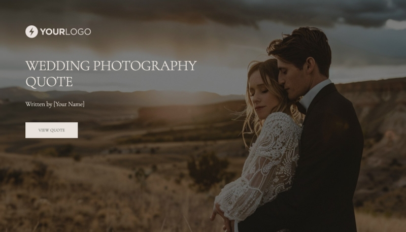 Wedding Photography Quote Template Slide 1