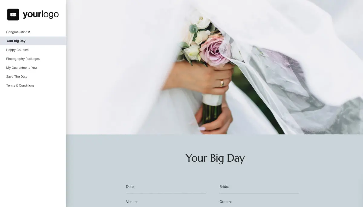 Wedding Photography Quote Template - Process and timescales
