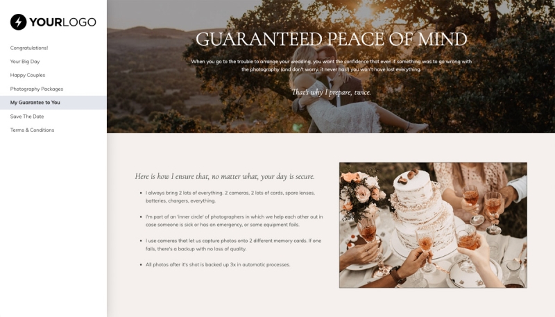 Wedding Photography Quote Template - Pre-written contract