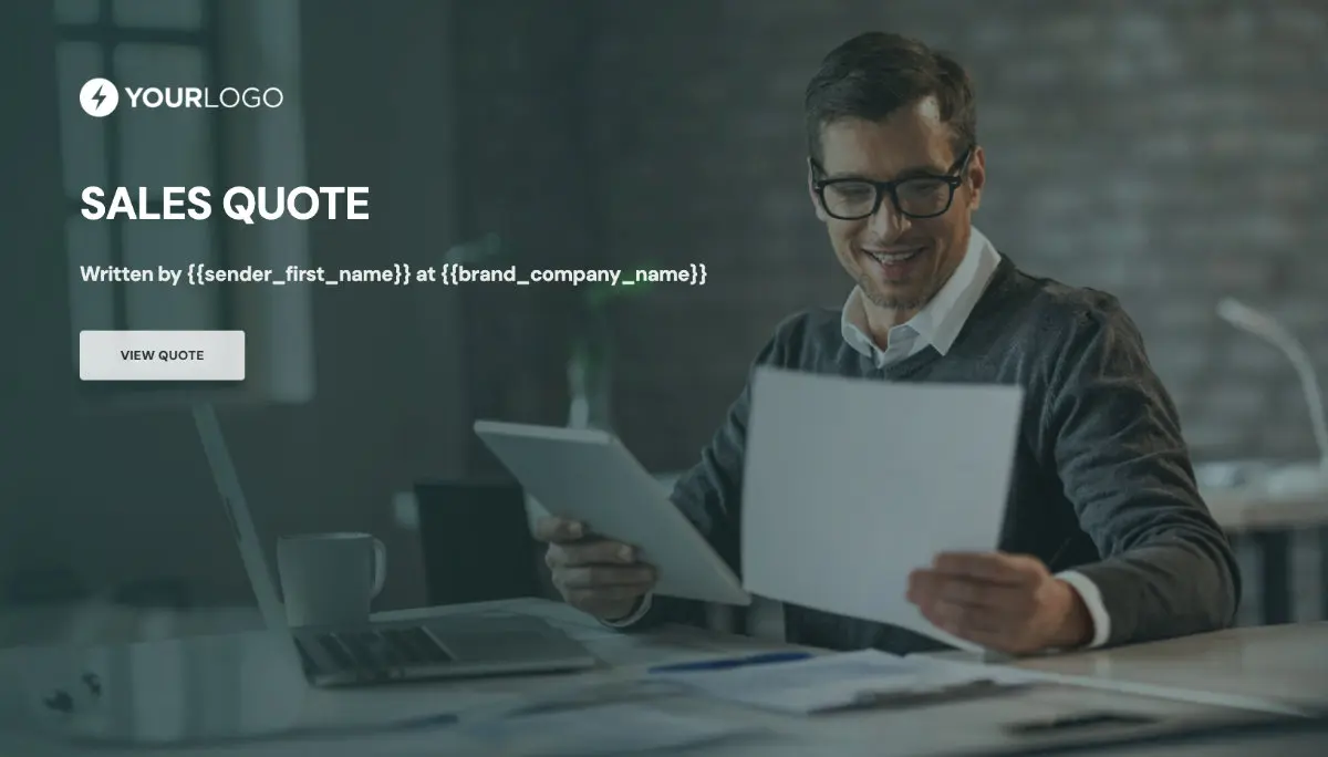 Sales Quote Template Slide 1