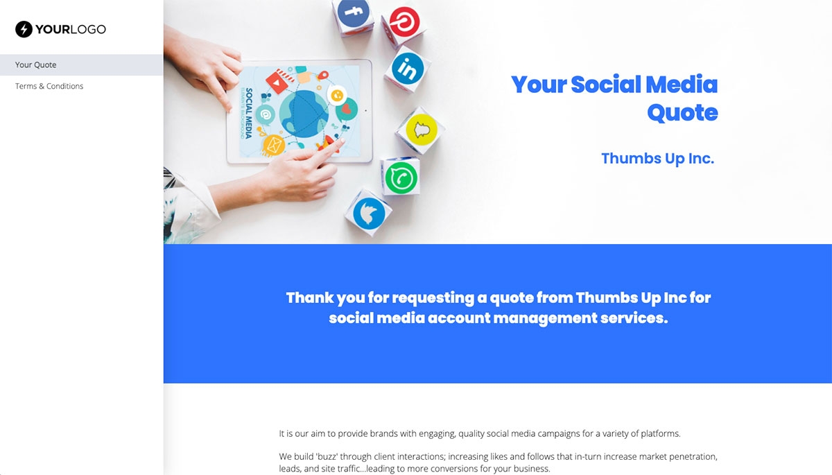 Social Media Quote Template - Cover Letter