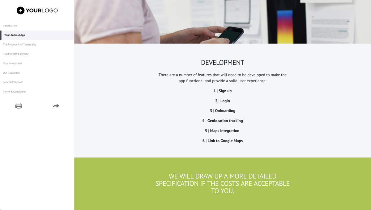 Android Mobile App Development Quote Template Slide 3