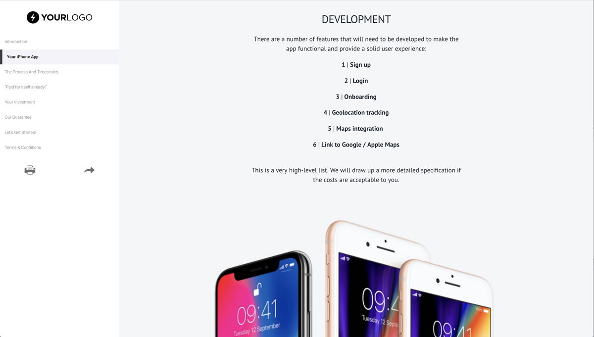 iPhone Mobile App Development Quote Template Slide 3