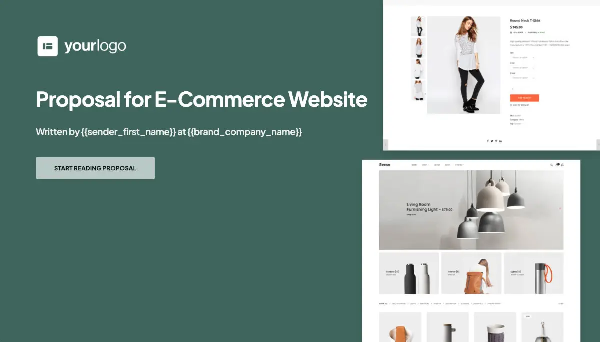 Ecommerce Web Design Quote Template - Visually Stunning Cover