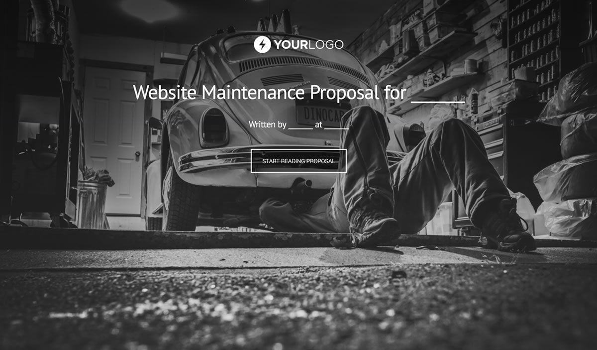 Website Support and Maintenance Quote Template Slide 1