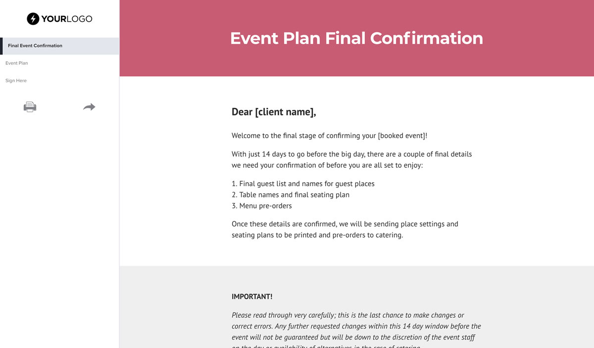 Free Signoff Document Examples - Better Proposals