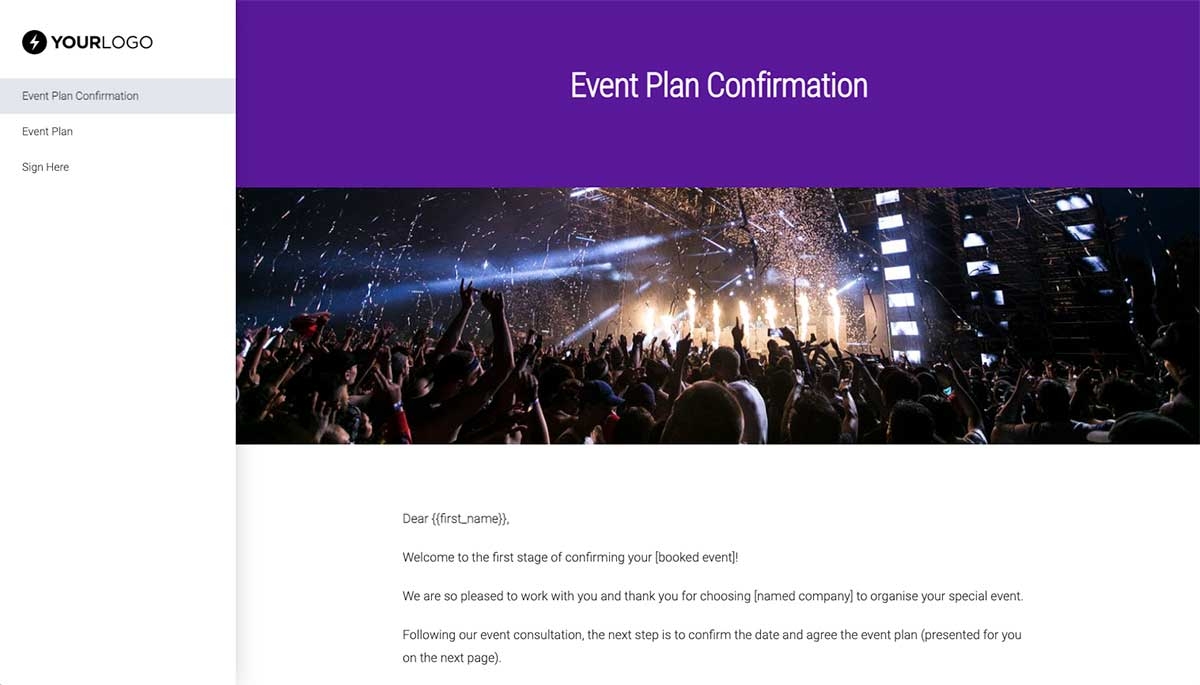 Event Plan Client Approval Slide 2