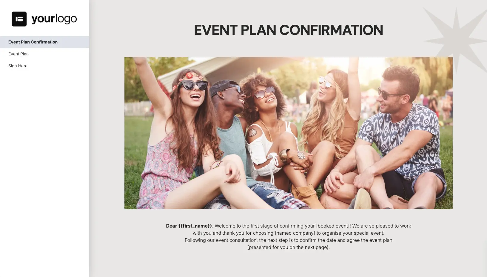 Event Plan Client Approval Slide 2