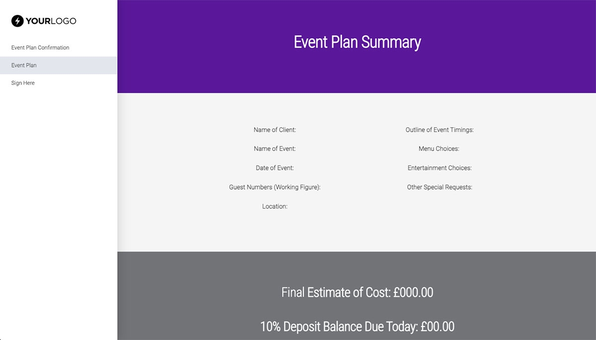Event Plan Client Approval Slide 3