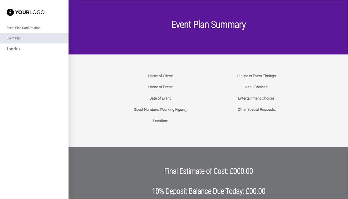 Event Plan Client Approval - Presentation of The Event Plan