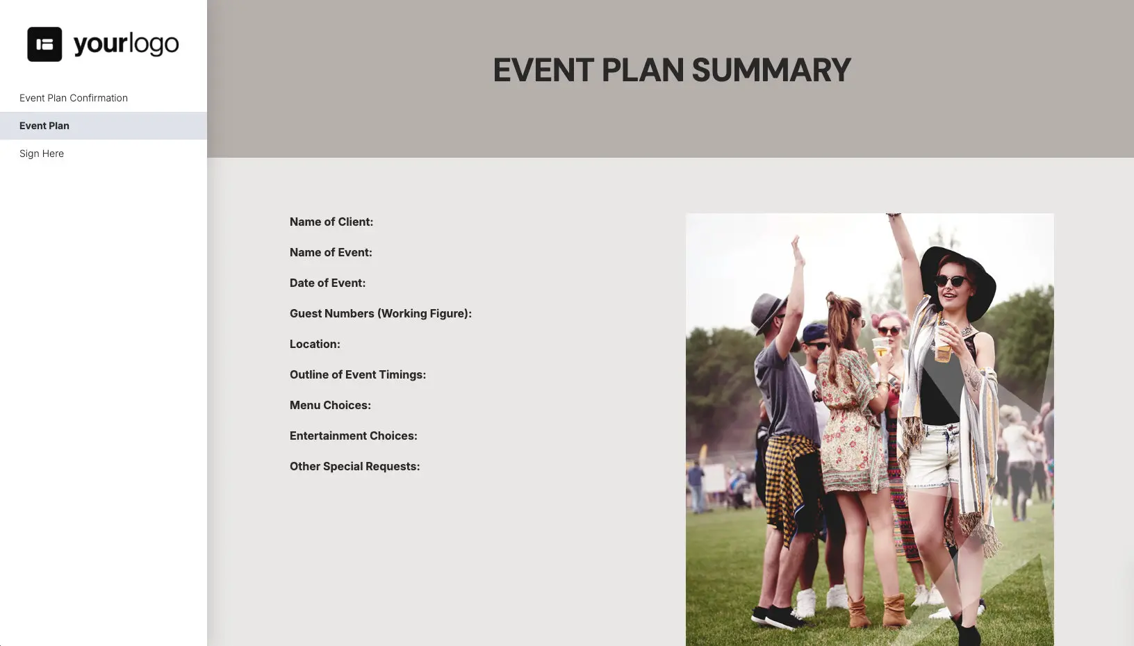 Event Plan Client Approval Slide 3