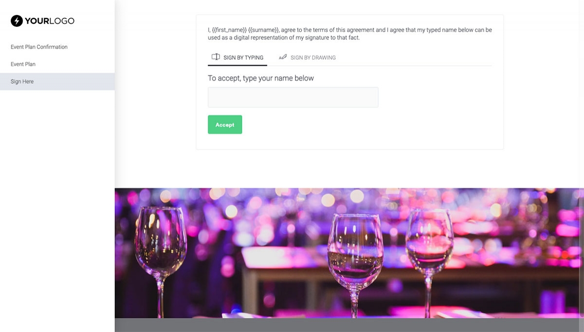 Event Plan Client Approval - Next Steps with Digital Signing